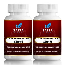 Ksm-66 240 Cpsulas  Antiestrs Natural  Reduce El Cortisol  Suplemento Premium  Saisa Herbal  Ashwagan Premium                                         