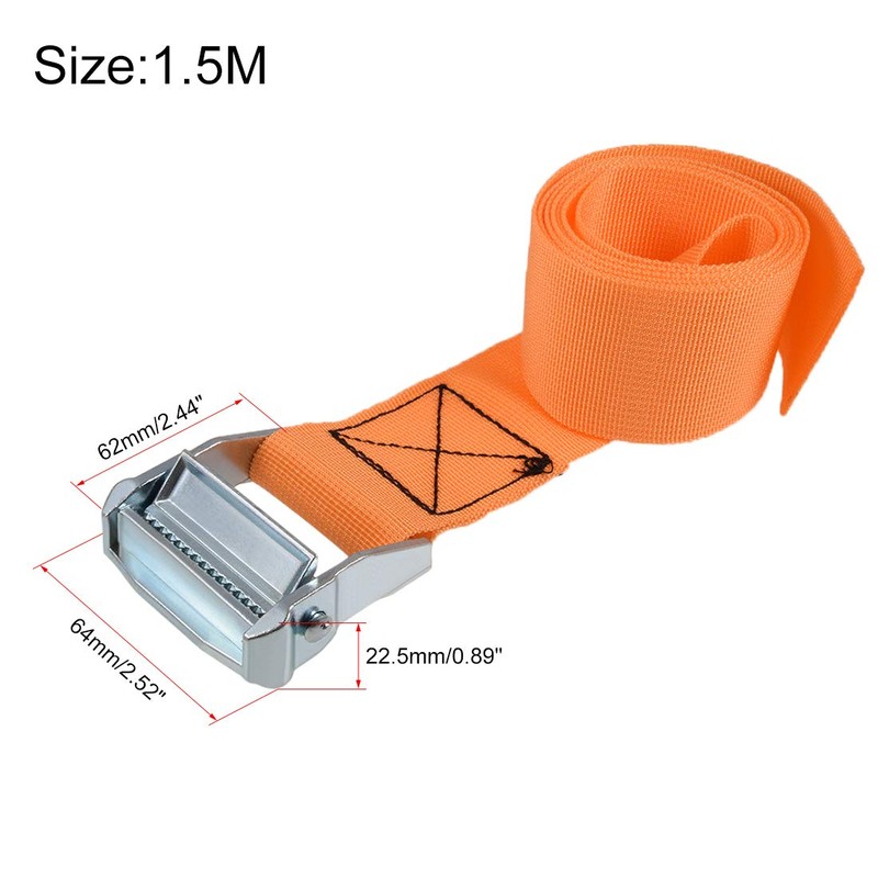 sourcing map Tie Down Strap Cam Buckle Lashing Strap 2"