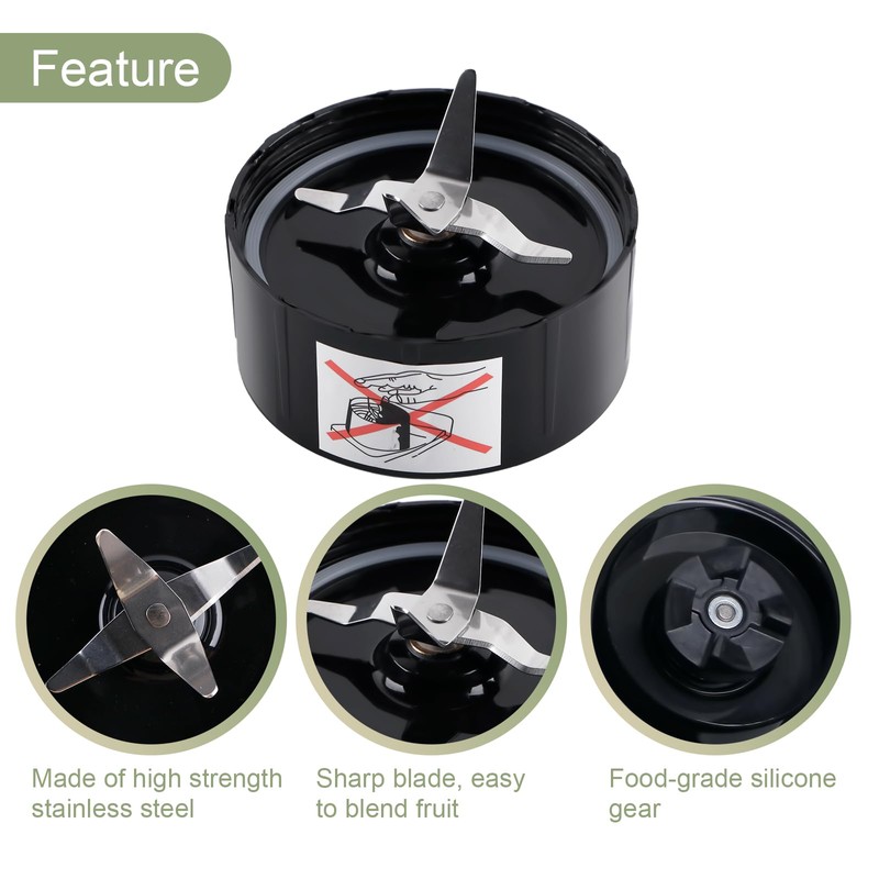 Equust 2-pack Cross Blade Blender Replacement Parts Work with Magic