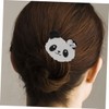 Baluue 2pcs Cute Panda Hair Ties High Elasticity Cartoon Ponytail