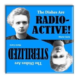 Marie Curie Clean Dirty Dishwasher Magnet Sign Indicator - Science Geeks
