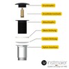 instmaier Drain fitting // Universal pop-up valve // for bathroom