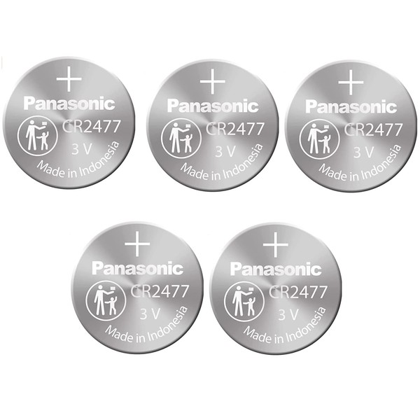 Panasonic CR2477 3V Lithium Cell Battery (Pack of 5)