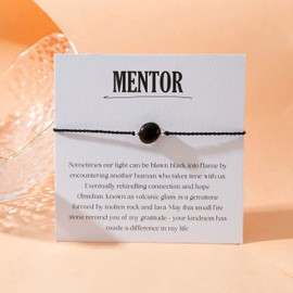 RareLove Obsidian Healing Bracelets for Women,Inspirational and Meaningful Mentor Gifts Black Healing Crystals Jewelry,Perfect for Teacher,Sponsor Gift Giving,Motivational Jewelry Gift