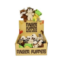 Living Nature Wildlife Finger Puppets 10cm, Soft Collectible Animal Toys for Kids, Assorted Designs, Eco-Friendly and Fun Educational Finger Puppets