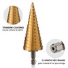 WORKPRO 3-Piece Step Drill Bit Set, 1/4" Hex Shank Quick