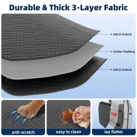 kuaiben Car Door Protector for Dogs - Heavy Duty Thick Oxford Covers for Car Back Door Protect for Pet Scratching(M)