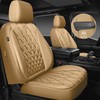CAR PASS Piping Luxury PU Leather Two Front Car Seat