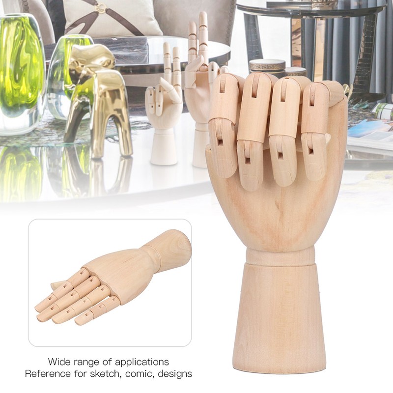 Wooden Hand Model Art Joint Puppet Decoration Artist Drawing Wood
