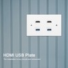 2 HDMI Female to Female Buckle 2USB Buckle Wall Plate