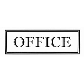 Custom Office Room Vinyl Decal - Rectangle Border Glass Door Sticker, Windows, Walls -Vinyl Lettering - Traditional Decor