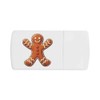 'Gingerbread Man with Red Buttons' Pill Box with Tablet Splitter