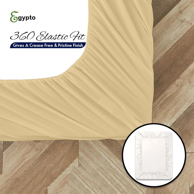 Egypto Double Fitted Sheet – Soft & Breathable 10" Deep