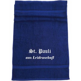 ShirtShop-Saar St. Pauli from Passion; Cities Bath Towel, Dark Blue