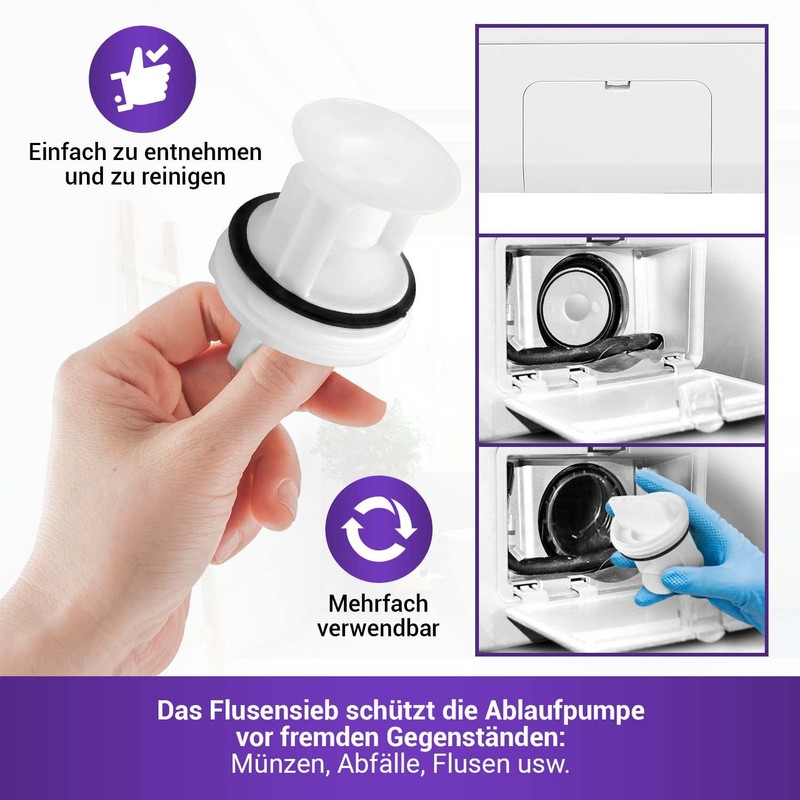 Vioks.pro Washing Machine Lint Filter Replacement for Bosch Lint Sieve