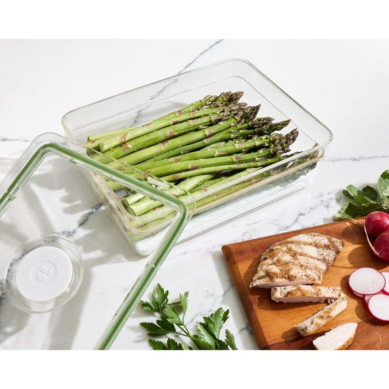 iDesign Large Fridge Produce Bin with Removable Drainage Tray and