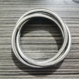 JczR.Y Boho Snake Chain Interlocking Omega Serpent Bracelet Snake Stretch Bracelet Triple Wrap Bracelets for Women Gold Wrap Bracelets Stretchy Punk Jewelry Gifts(silver/three rings)