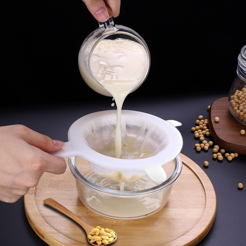 Kitchen Ultra-Fine Nylon Mesh Strainer Food Yogurt Mesh Sieve Plastic