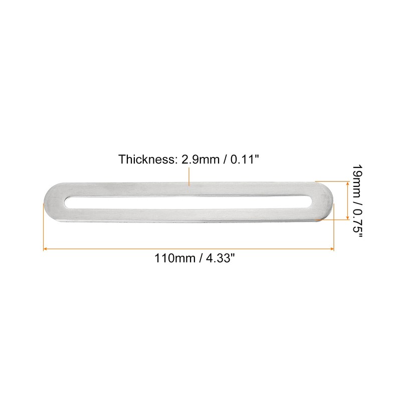 uxcell Adjustable Corner Code, 4Pcs 110x19mm - Stainless Steel Flat