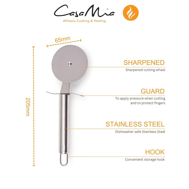 Casa Mia Pizza Cutter Wheel - 100% Stainless Steel Pizza