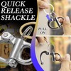 LhyBtm Firefighter Quick Release Shackle Stainless Steel Fixed Snap Shackle