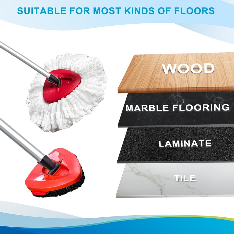 Spin Mop Head and Brush Replacement Compatible for O Cedar