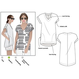 Style Arc Sewing Pattern - Elani Tunic (Sizes 18-30)