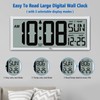 WallarGe 14.5'' Large Digital Wall Clock Battery Operated with Jumbo