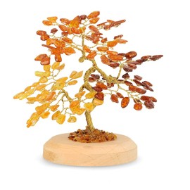 Serafino Genuine Luxury Amber Tree of Happiness Good Luck Good Fortune Tree Gemtree Gift Boxed