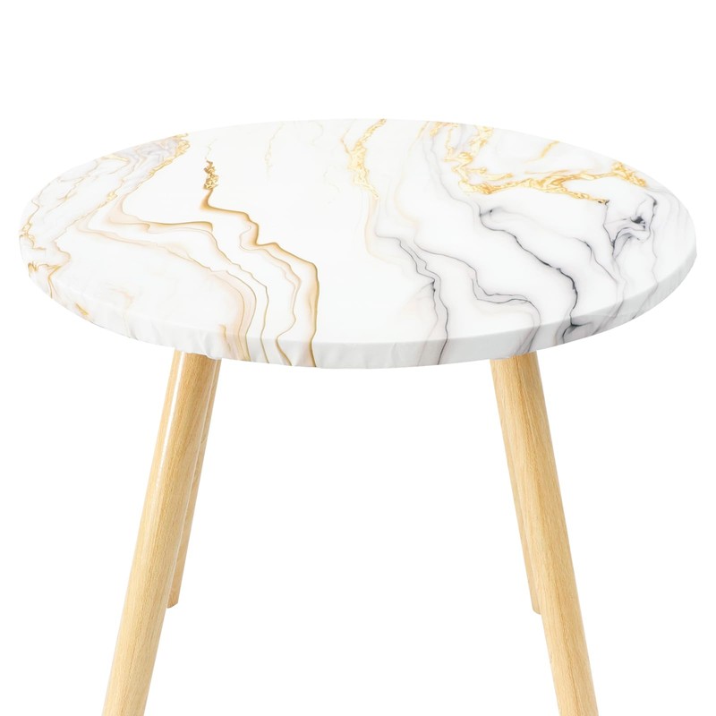 FwQoFvk Elastic Edge Round Tablecloth, Table Cover with Exquisite Patterns,