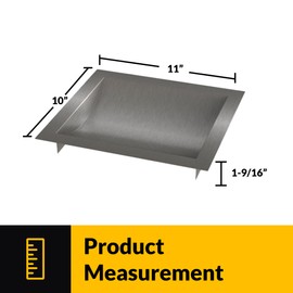 Brixwell CDT1110B 11" x 10" Deep High Standard Drop-in Deal Tray Brushed Stainless Steel