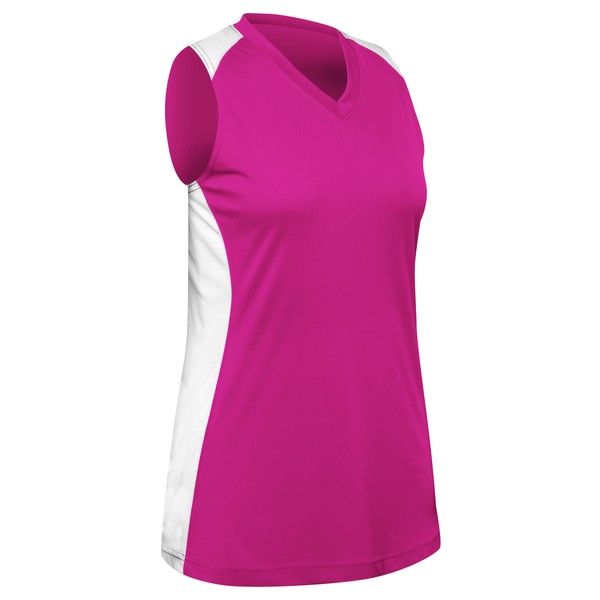 Champro Girls' Traditional, Fuchsia, White, Small