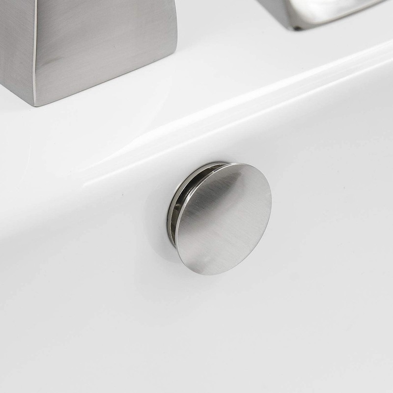Homevacious Sink Basin Trim Overflow Cover Brushed Nickel Brass Insert