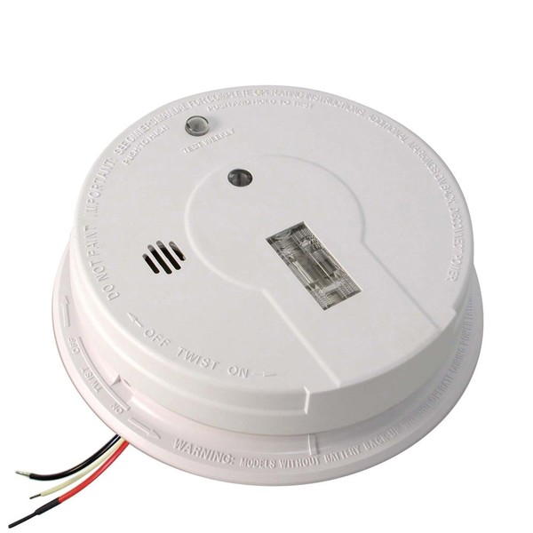 Kidde Hardwired Smoke Detector with Safety Light, 9-Volt Battery Backup, Ideal for Hallways