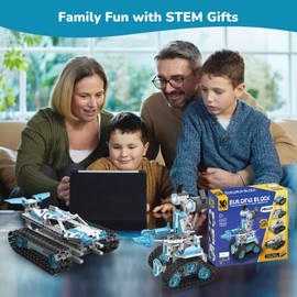 Ansnibe 5-in-1 STEM Robot Building Kit for Kids Ages 6+, Remote & App Controlled, Rechargeable Engineering Learning DIY Coding Toy, Educational Building Blocks Gift for Girls & Boys (720 PCS)