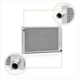 2-Row Aluminum Core Racing Radiator Compatible with 81-91 GMC C2500 Base/Sierra Chevy C20 V8