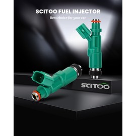 Fuel Injectors SCITOO 12 Hole OEM Green 23250-21020 Fuel Injector Kits for 2001-2009 for Toyota for Prius,2000-2005 for Toyota for Echo,2004-2006 for Scion for XB XA(Set of 4)