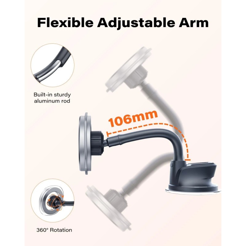 For MagSafe Car Mount Magnetic Phone Holder For iPhone 15