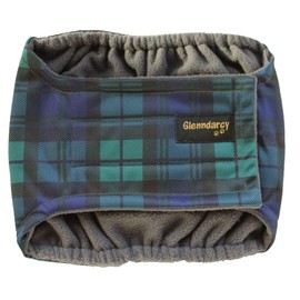Glenndarcy Male Dog Belly Band - Urine Incontinence (XXL Band & 2 Washable Pads, Black Watch)