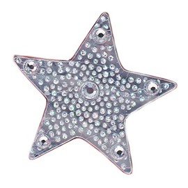 Mia Hair Stickers-"Clip-Less" Small Hair Ornaments That Stick To The Hair With Grippit Material-Silver Star -Measures 1.5” (1 piece per package)