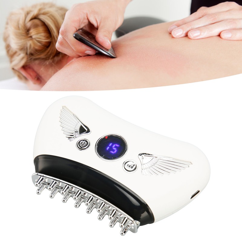 Electric Meridian Massage Brush 16 Gears Hot Compress Microcurrent Body