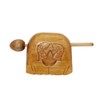 Mokugyo Camphor Wood Fish with Futon and Rattan Pattern for