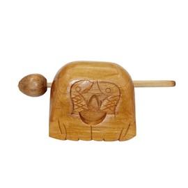 Mokugyo Camphor Wood Fish with Futon and Rattan Pattern for 4.7 inches (12 cm) Camphor Wood Altar, Musical Instrument, Song-a-pok (4.7 inches (12 cm) Fish Pattern)