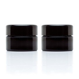 Infinity Jars 15 Ml (.5 fl oz) Pocket Size Black Ultraviolet Glass Screwtop Jar 2-Pack