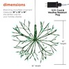 Alpine CRD100L-GN Christmas Snowflake Large Hanging Ornament with 96 LED,