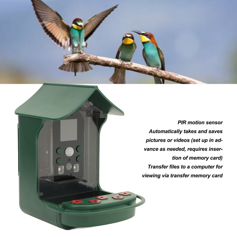 Smart Bird Feeder Camera IP66 Waterproof 1080P HD Night Vision