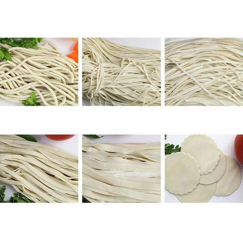 Commercial Pasta Roller Machine, Hand Crank Noodle Maker Adjustable Thickness