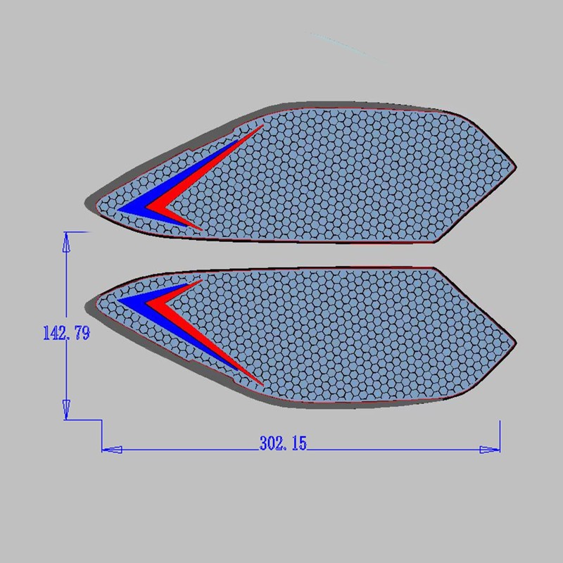 BYEMTTY 3D Traction Pad Tank Kit Compatible with BWM S1000RR