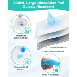 Newnice 36 [Counts] Disposable Potty Bags, Portable Travel Potty Bags with Absorbent Pads, Potty Liners Compatible with OXO Tot 2-in-1 Go Potty, Potty Training Liners Fit Most Potty Chairs