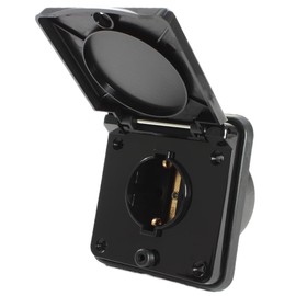 HABA Outdoor Socket Awning Socket IP44 Caravan Motorhome Caravan 220 V - 240 V Schuko Black